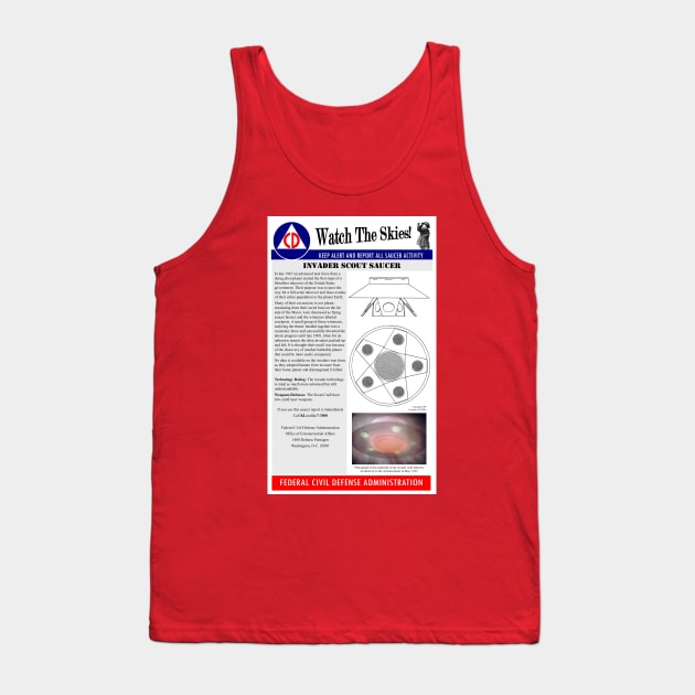 Civil Defense Poster - The Invaders TV Show Tank Top by Starbase79